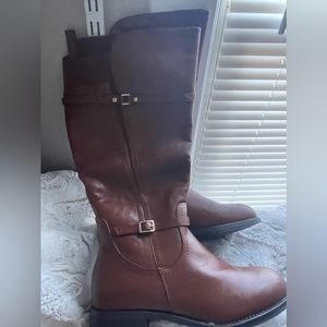 Brown long boots